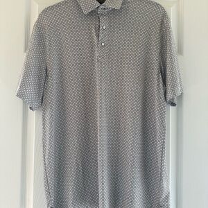 Men's Rafter C Polo Shirt - Black and White